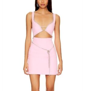 MAJORELLE Matteson Mini Dress in Bubblegum Pink